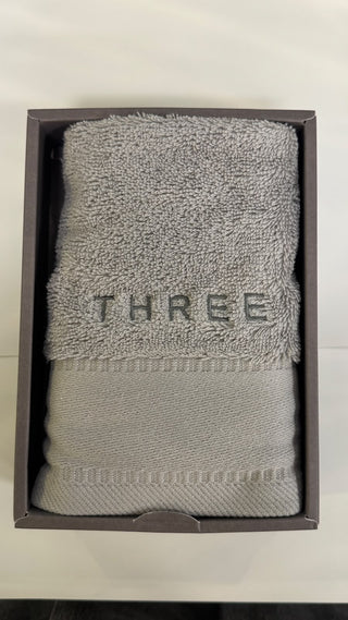 THREE Face Towel Grey